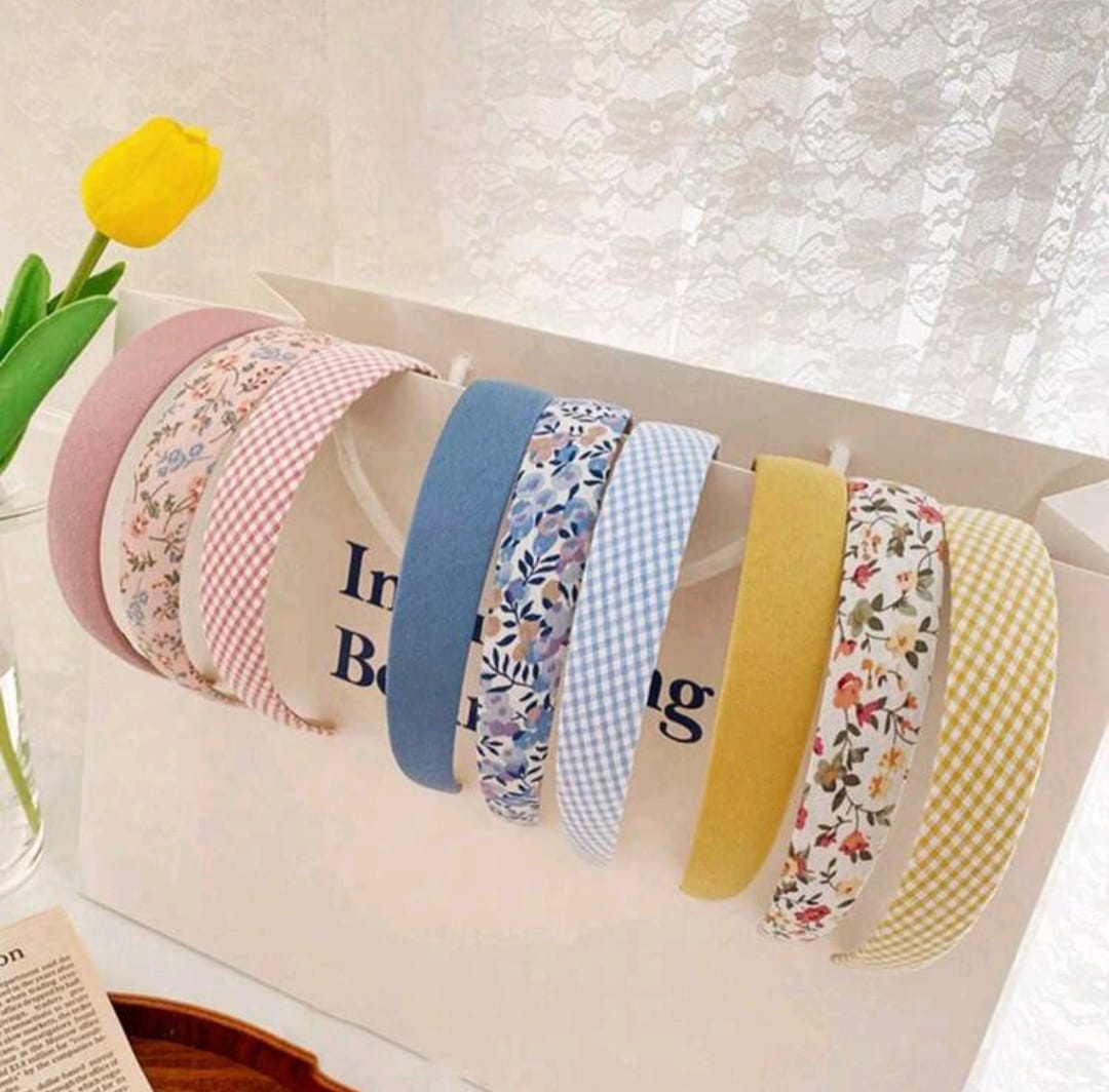 Women Fashion Simple Fabric Pearl Headbands 9 Pcs/Set