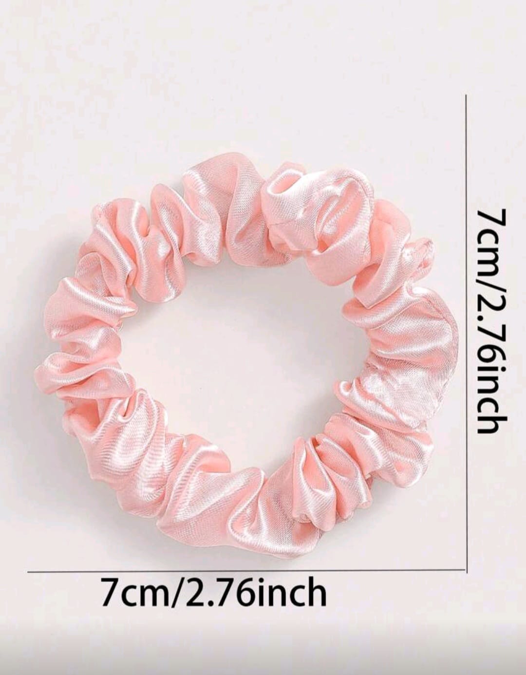 Satin Hair Scrunchies - White & Pink 20 Pcs
