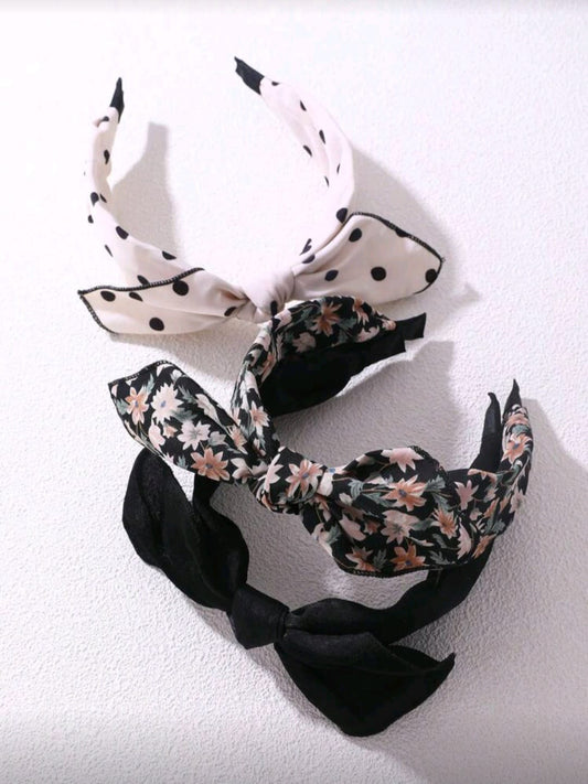 Bunny Ear Headband 3 Pcs
