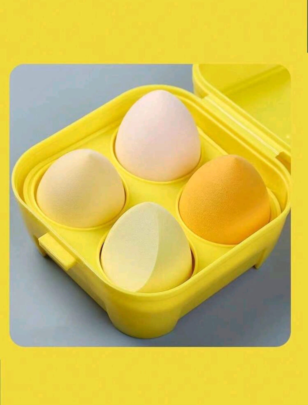 Makeup Sponges With Colored Case 4 Pcs