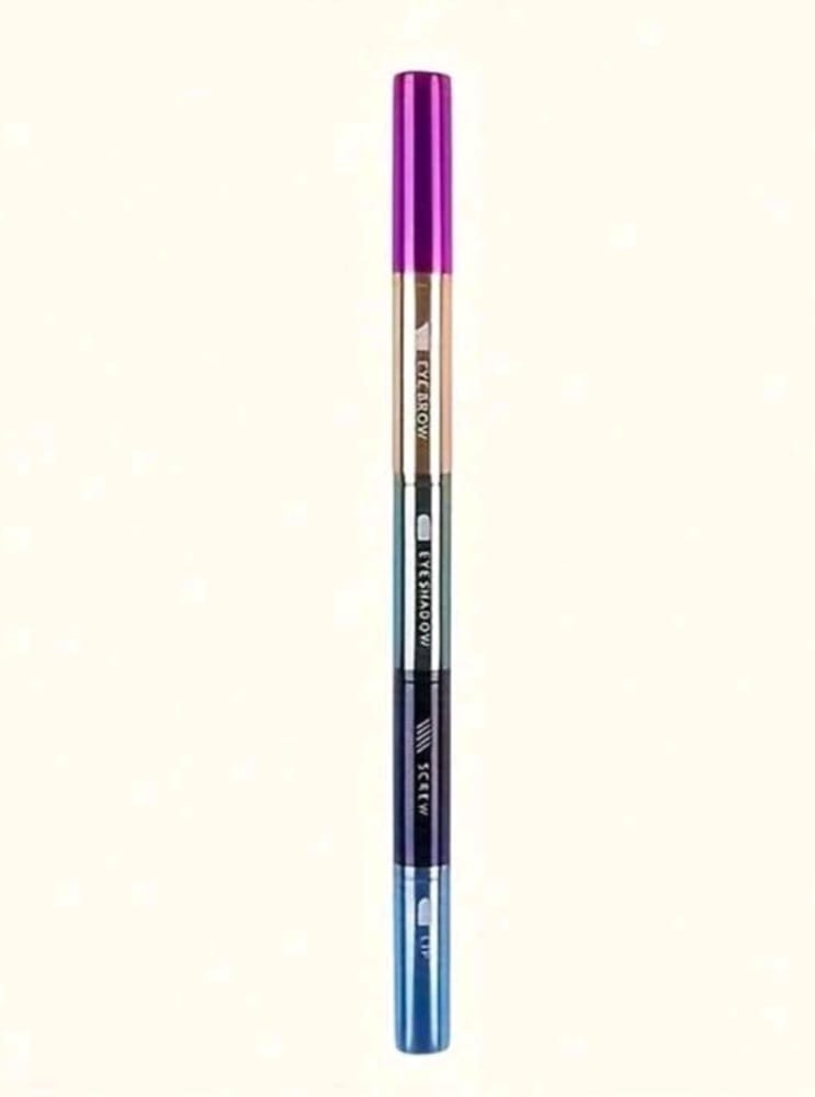 Portable Makeup Brush Set - Multicolor 4-in-1