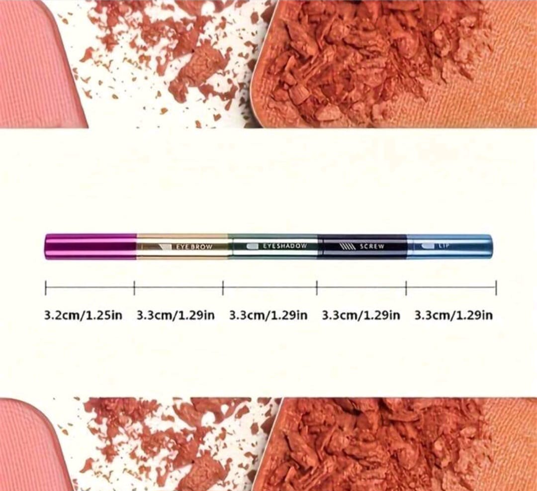 Portable Makeup Brush Set - Multicolor 4-in-1