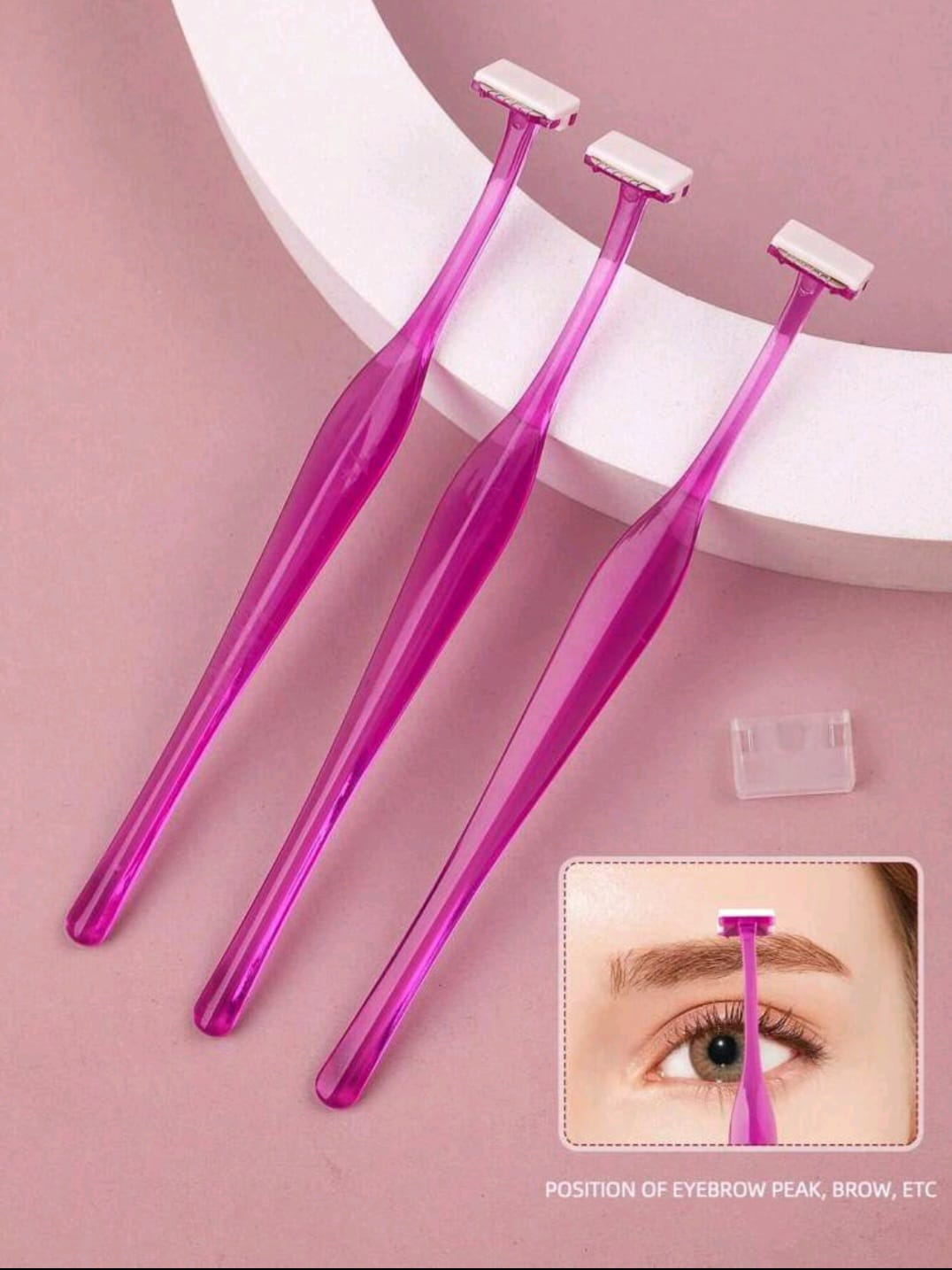 T-Shape Black Eyebrow Razor 3 Pcs