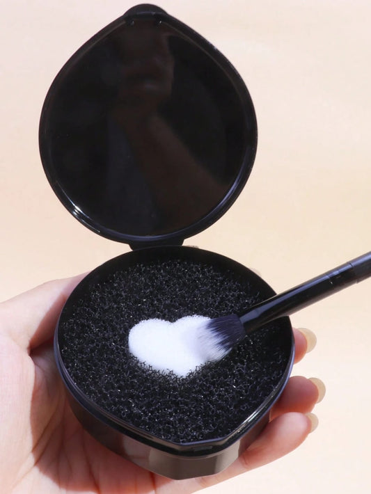 Makeup Brush Dry Cleaning Sponge - Black