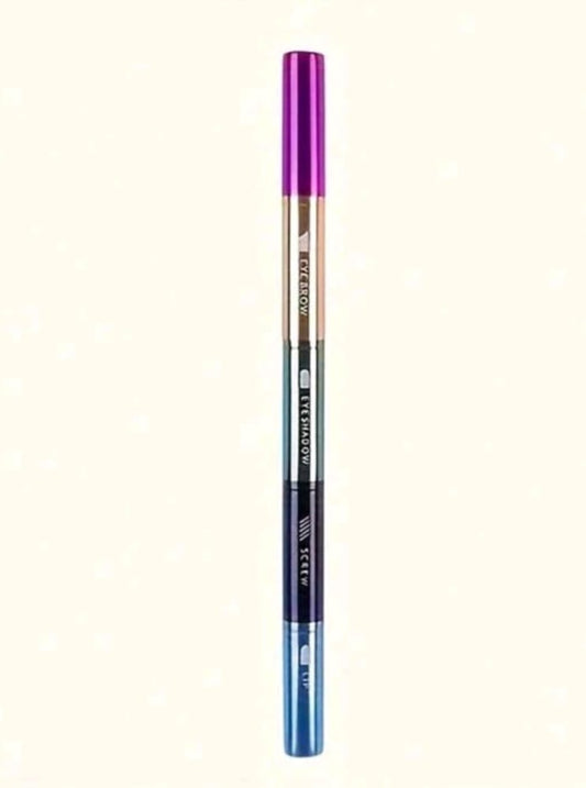 Portable Makeup Brush Set - Multicolor 4-in-1